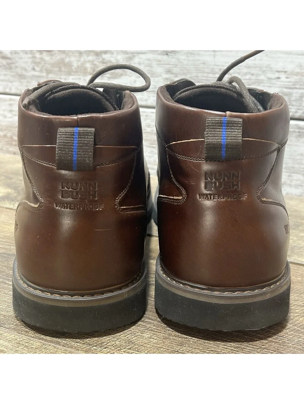 Nunn Bush Denali Waterproof Plain Toe Mens 14M Chukka Boot Brown Leather #84887
